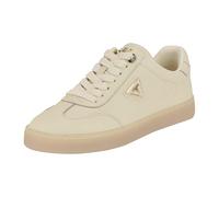 GUESS Women's JAZLIE Sneaker, Ivory Leather 150, 3 UK