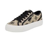 GUESS Women's Jelexa Sneaker, Light Natural/Black Logo 111, 5 UK