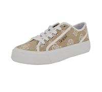 Guess Women's Jelexa Sneaker, Light Natural/White Logo 110, 7