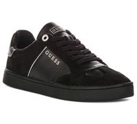 GUESS Women's JRONE10 Lace Up Low Profile Trainers Black Gold