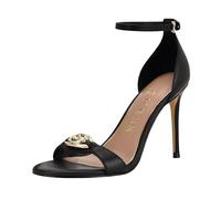 GUESS Women's Kabrina Heeled Sandal, Black Leather 001, 7