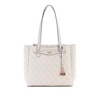 GUESS Women's Katya Multi Compartment Tote, White Logo, One Size