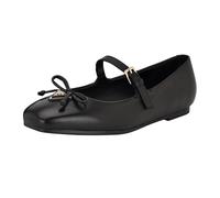GUESS Women's Kayra Mary Jane Flat, Black Leather 001, 8 UK