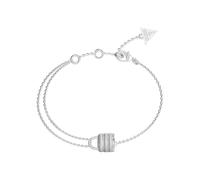 Guess Womens Large Guess My Secret Mini Pave Padlock Bracelet UBB05418RHL - Steel / Crystal / Rhodium Plated