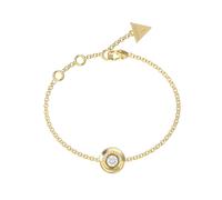 Guess Womens Large Majorelle 12mm Coin Pave Bracelet UBB05378YGL - Steel / Crystal