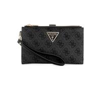 GUESS Women's Laurel Double Zip Organizer Wallet, Coal Logo, One Size