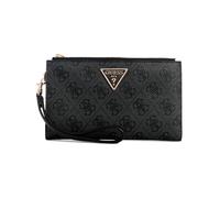 GUESS Women's Laurel Ii Double Zip Organizer Wallet, Coal Logo, One Size