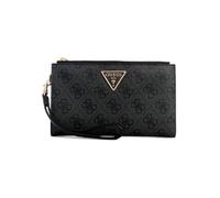 GUESS Women's Laurel Ii Double Zip Organizer Wallet, Coal Logo, One Size