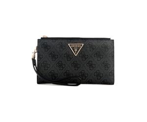 GUESS Women's Laurel Ii Double Zip Organizer Wallet, Coal Logo, One Size