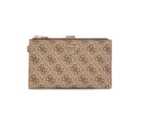 GUESS Women's Laurel Ii Double Zip Organizer Wallet, Latte Logo, One Size