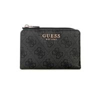 GUESS Women's Laurel Ii Zip Around Card Case Wallet, Coal Logo, One Size