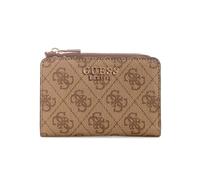 Guess Women's Laurel Ii Zip Around Card Case Wallet, Latte Logo, One Size