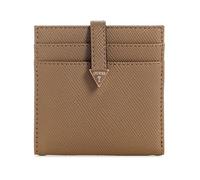 GUESS Women's Laurel Tab Card Case, Wallet, Dark Taupe, One Size