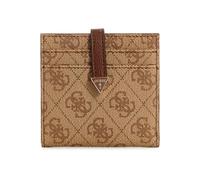 GUESS Women's Laurel Tab Card Case, Wallet, Latte Logo, One Size