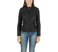 Guess Women's Long Sleeve Zip-Up Jacket with Front Pockets - Black - L