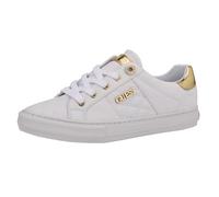 GUESS Women's Loven Sneaker, White, 4 UK
