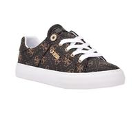 GUESS Women's Loven3 Sneaker, Brown Multi Fabric, 5.5 UK