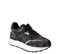GUESS Women's Luchia Sneaker, Black Multi, 3 UK