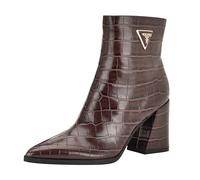 GUESS womens Luseray, Dark Brown Croco 200, 6