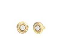 Guess Womens Majorelle 12mm Coin Pave Studs UBE05380YG - Steel / Crystal