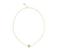 Guess Womens Majorelle 16-18" Coin Pave Necklace UBN05377YG - - Steel / Crystal