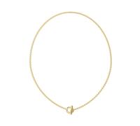 Guess Womens Majorelle 16" Link Pave T-Bar Necklace UBN05371YG - Steel / Crystal