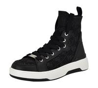 GUESS Women's Mannen Sneaker, Black Logo 003, 9