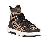 GUESS Women's Mannen Sneaker, Medium Brown, 9