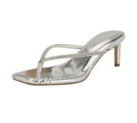 GUESS Women's Mayan Heeled Sandal, Silver 098, 5 UK