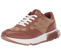 GUESS Women's Melany Sneaker, Medium Brown Logo Multi, 5.5 UK