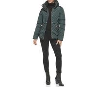 GUESS Women's Midweight Puffer Jacket Transitional, Cold Weather Spruce, XL