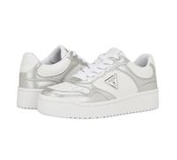 GUESS Women's Miram Sneaker, White/Silver Multi 142, 9 UK