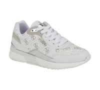 Guess Women's Moxea Sneaker, White/Grey Logo 144, 4 UK