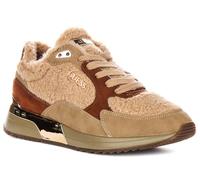 GUESS Women's Moxea17 Run Inspired Fur Trainers Brown
