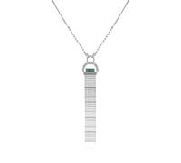GUESS Women's Necklace with Pendant Crystal Stone Silver One Size Metal Crystal Stone