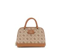 GUESS Womens Neda Dome Satchel Handbag, Latte Logo, One Size, Neda Dome Satchel