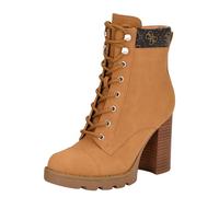 GUESS Women's Nellsan Ankle Boot, Medium Natural Logo 101, 4 UK
