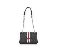 GUESS Women's Noelle Convertible Crossbody Flap Bag Handbag, Charcoal Logo, One Size