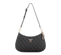 GUESS Women's Noelle II Shoulder Bag with Zipper, Charcoal Logo, One Size, Noelle II Top Zip Shoulder