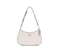 GUESS Women's Noelle Shoulder Top Zip Bag Handbag, White Logo, One Size