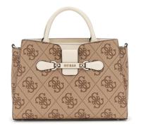 GUESS Women's Nolana Girlfriend Satchel, Top Handles, Latte Logo/Bone, One Size