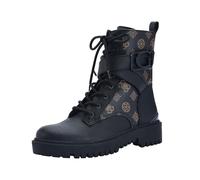 GUESS Women's Orana Combat Boot, Black, 3 UK