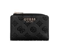 GUESS Women's Phoebe Zip Around Card Case, Black Logo, One Size