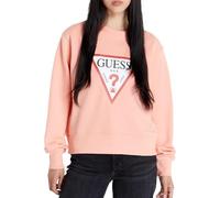 GUESS Women's Pink Original Fleece Sweatshirt Pink XL, Pink, XL