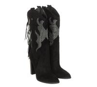 Guess Womens pointed toe heeled boots finished in suede FL8MRAESU11 - Black - Size EU 41