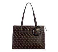 GUESS Women's Power Play Tech Tote Bag, Brown Logo, One Size
