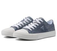GUESS Women's Pranze Sneaker, Blue Denim, 4.5 UK