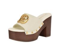 GUESS Women's Qisha Wedge Sandal, Ivory 150, 5 UK