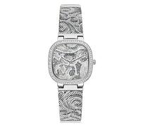 GUESS Women's Quartz Watch with Stainless Steel Strap, Silver, 13.5 (Model: GW0304L1)