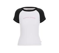 Guess Womens Raglan Short Sleeve T-shirt Slim Fit